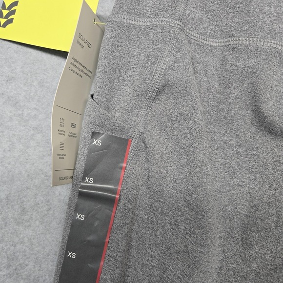 All In Motion Sculpted Linear Pants Womens XS Gray High-Rise Capri‎ Side Pockets - Picture 8 of 12